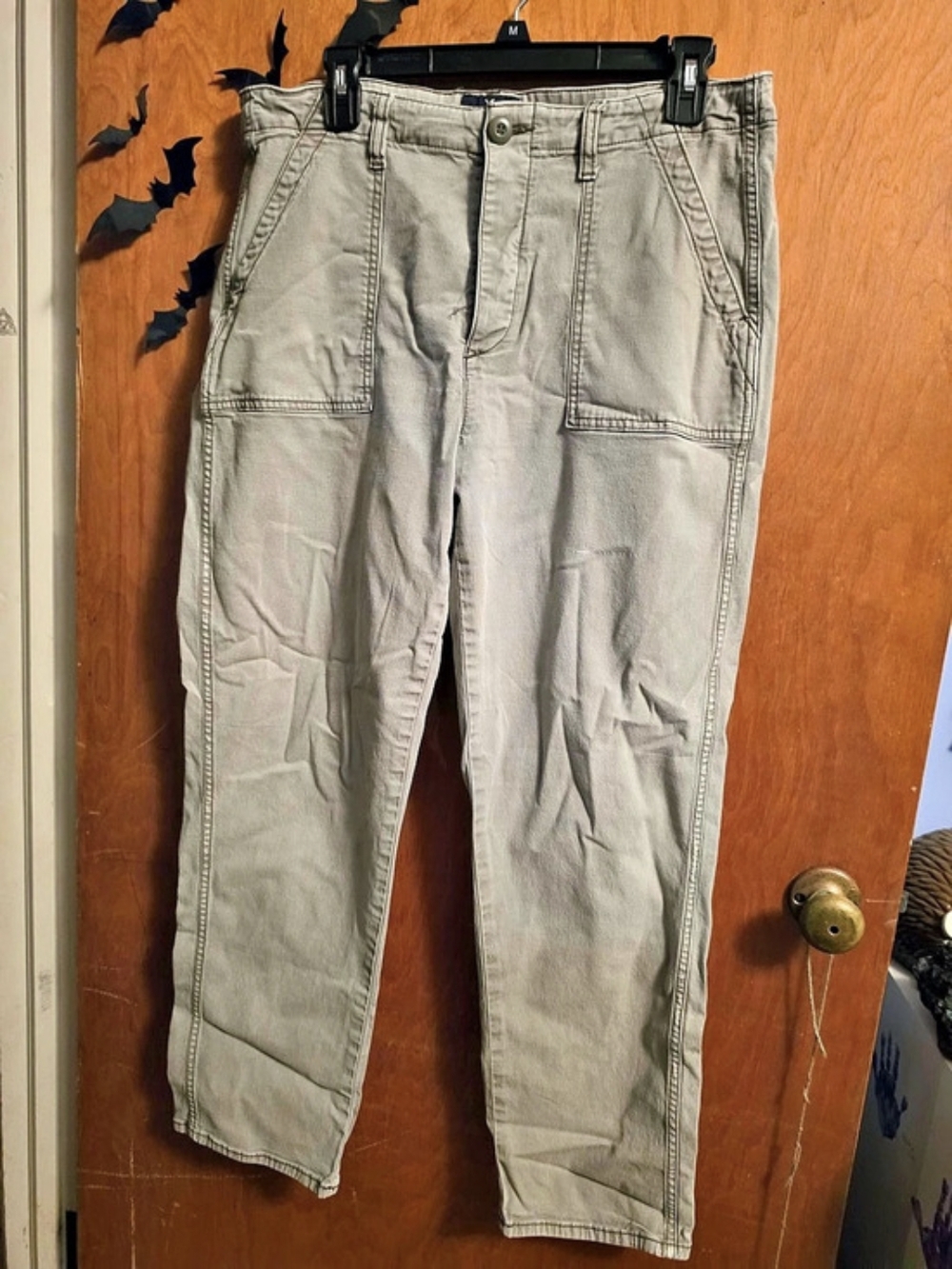 American Eagle Outfitters Vintage Hi-Rise Utility Pant Straight Leg Gray Size 14